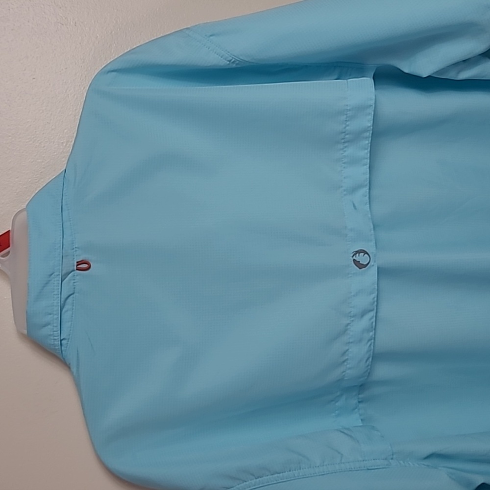 The american outdoorsman men's shirt fishing vented mesh lining S XXL turquoise - Picture 6 of 9